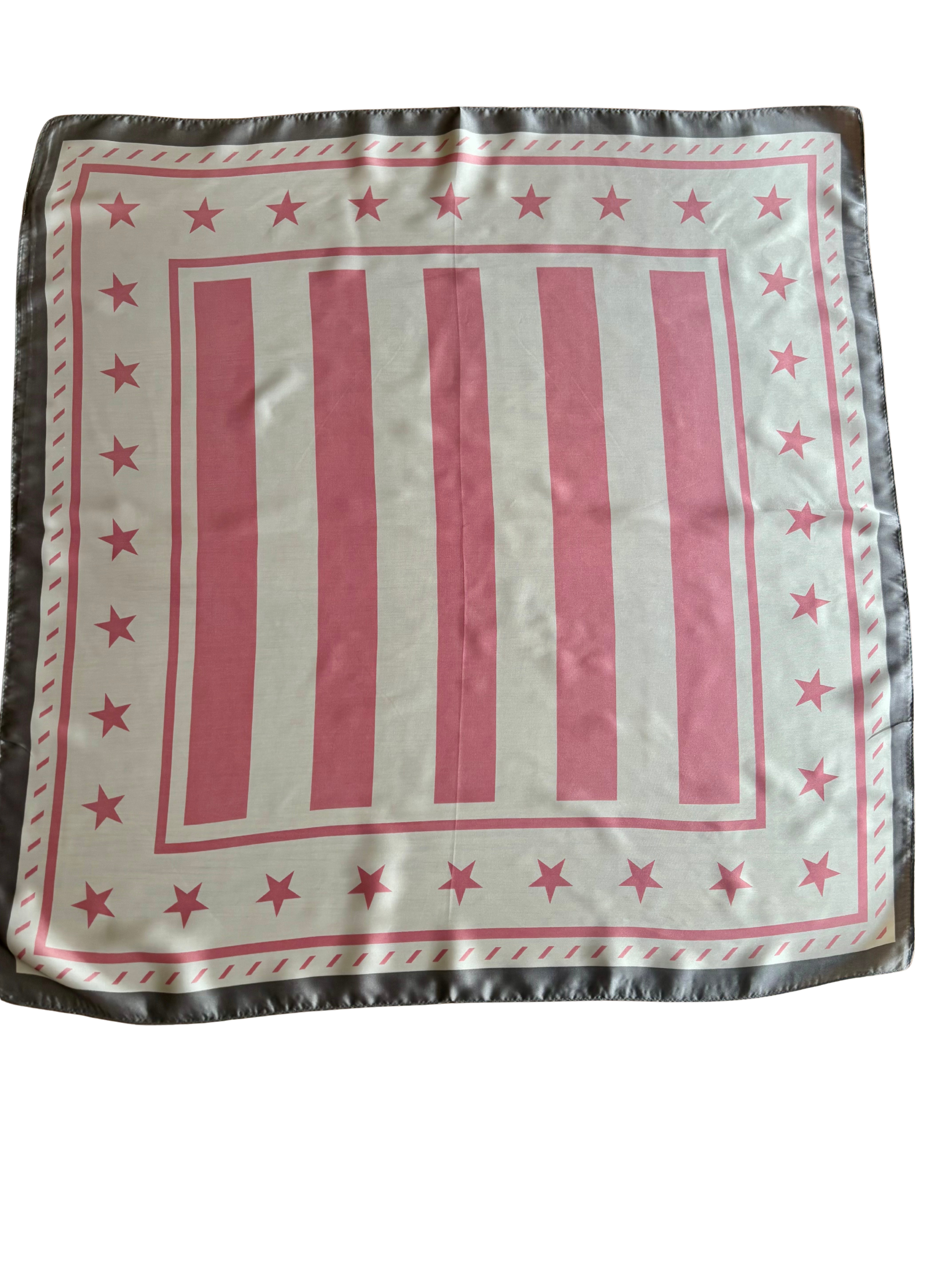 Foulard Renelagh - rose et gris