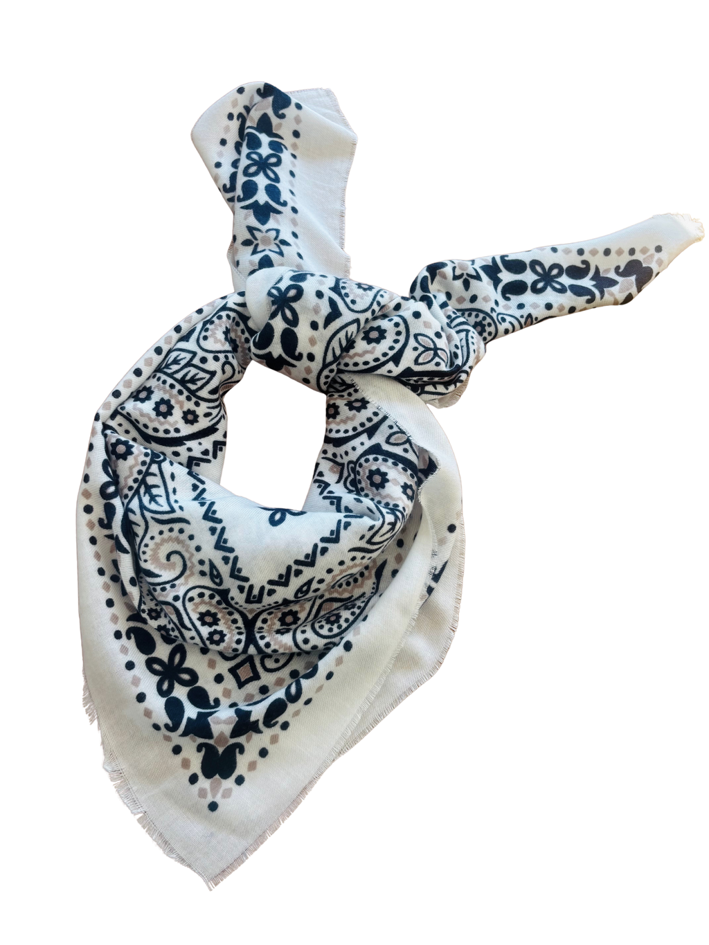 Bandana Cosy - blanc / marine