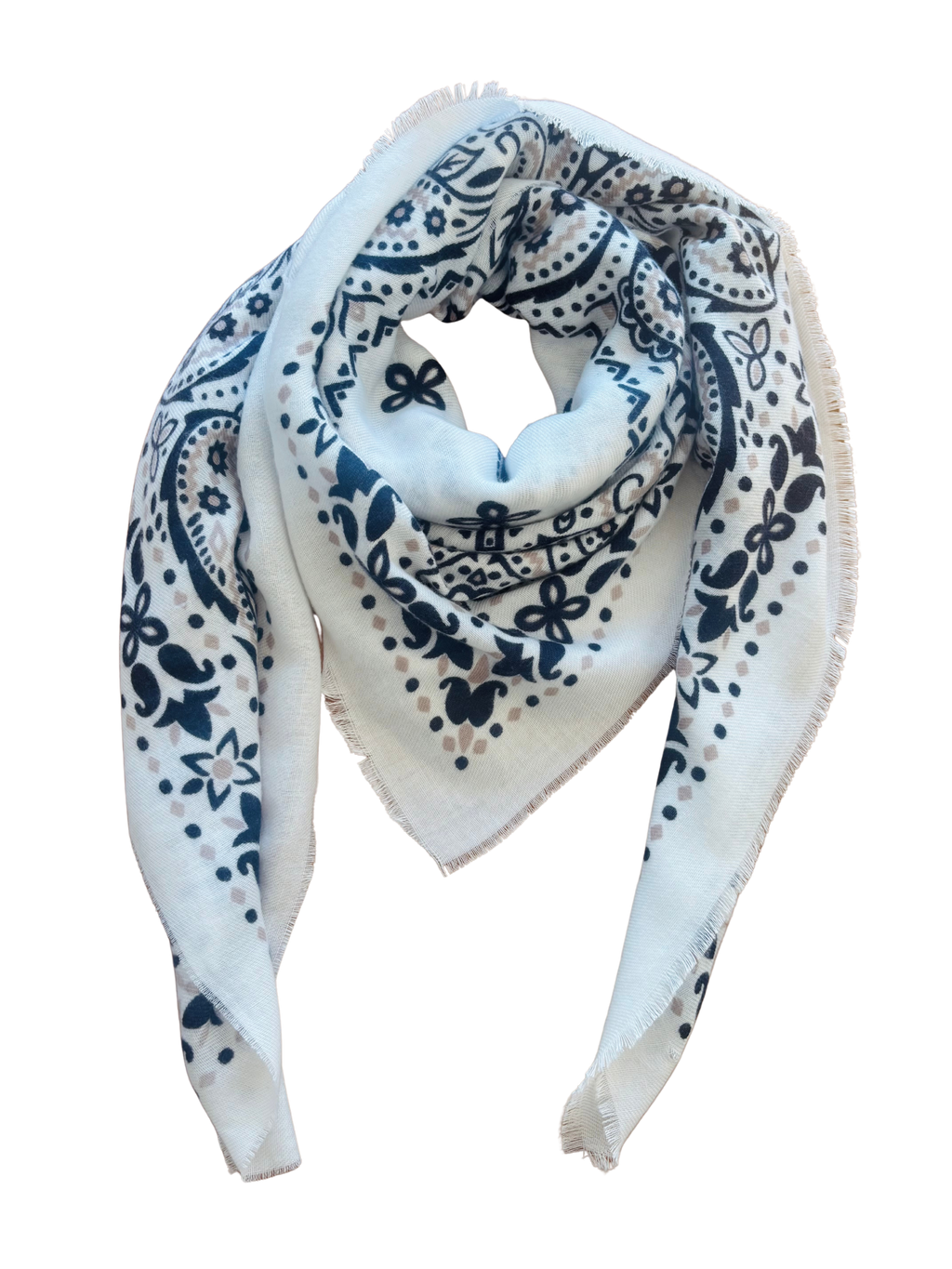 Bandana Cosy - blanc / marine