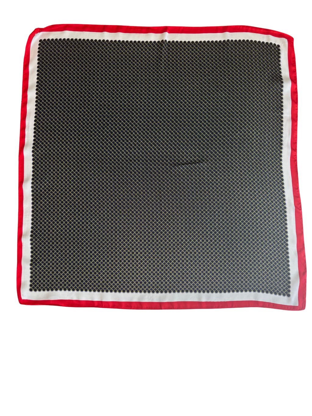 Foulard George V - Noir et rouge