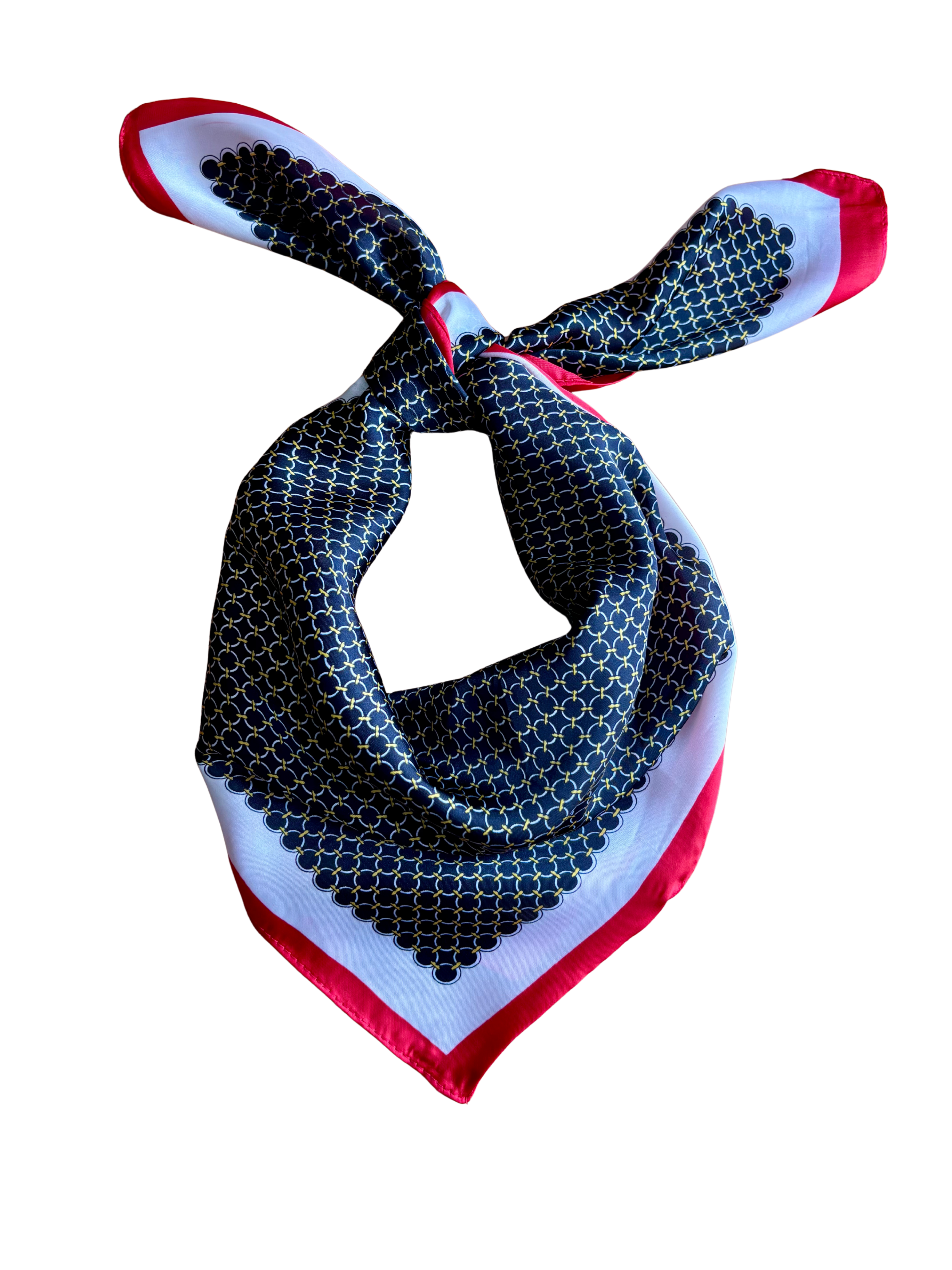 Foulard George V - Noir et rouge