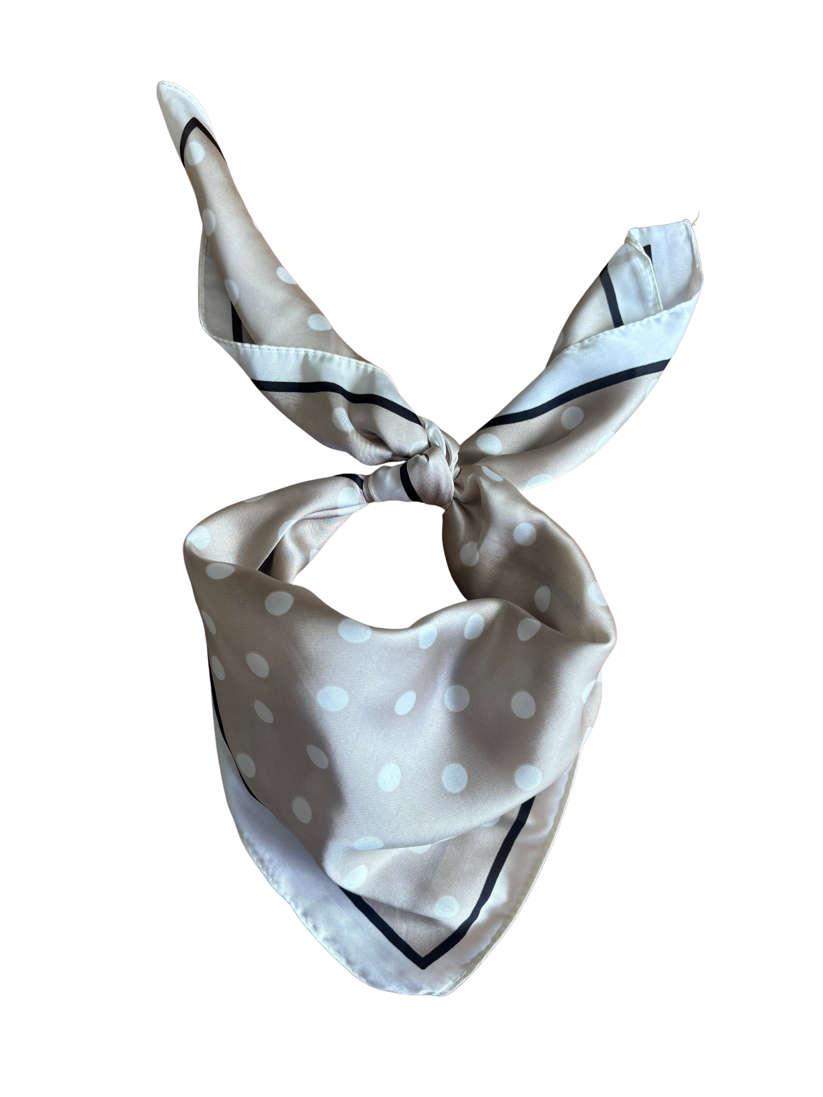 Foulard Rivoli - beige et blanc