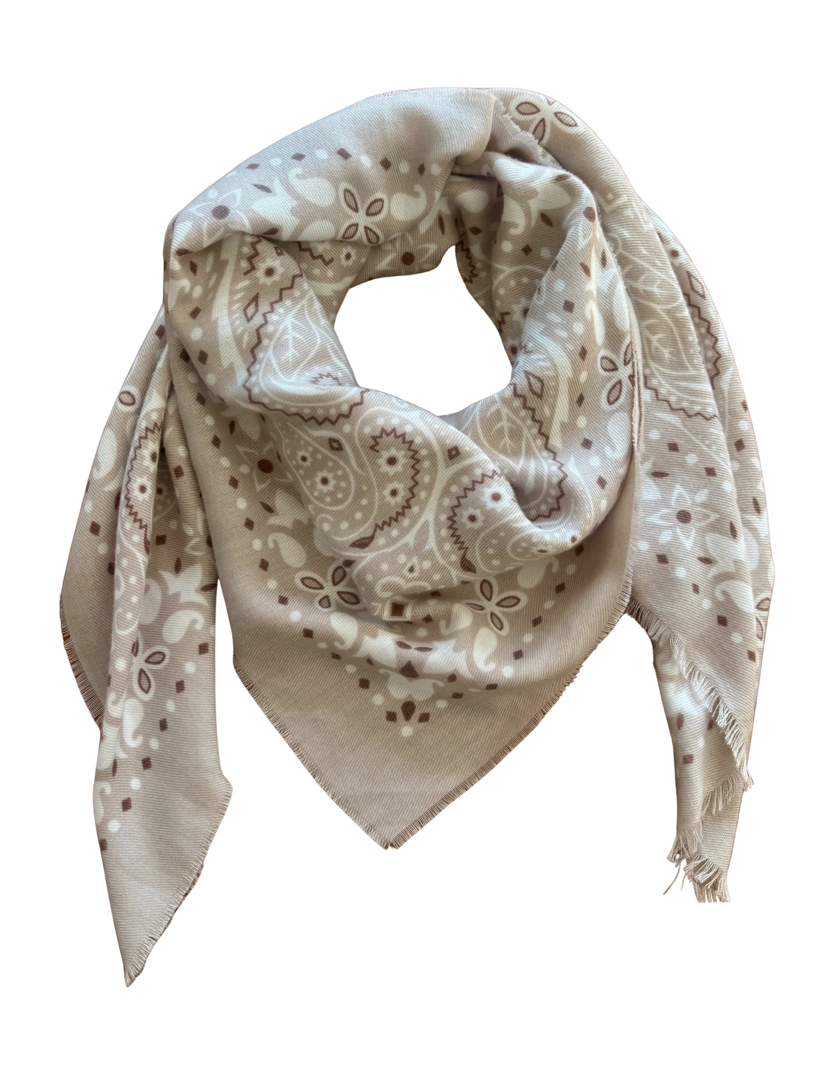 Bandana Cosy Beige / blanc