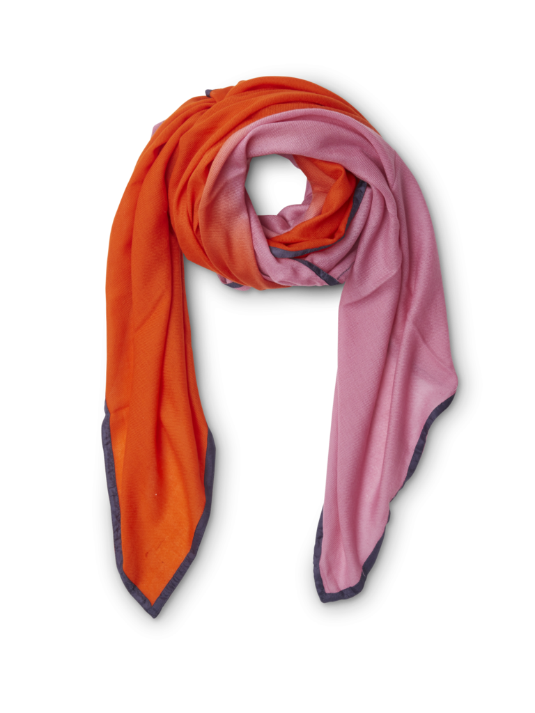 Echarpe Cachemire Havane Pamplemousse